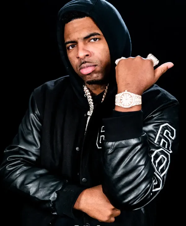 6WA Rolling Stone Black Varsity Jacket