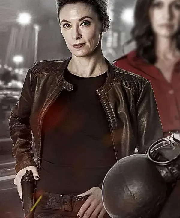 Aimee Stolte Hostile Takeover Black Leather Jacket