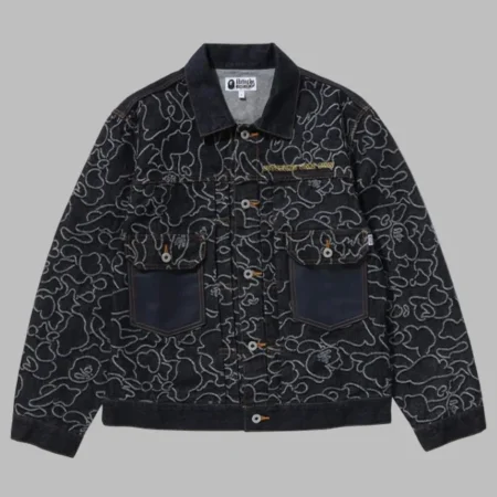 Bape x OVO Neon Camo Jacquard Denim Jacket