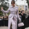 Barbara Palvin Paris Fashion Week Coat