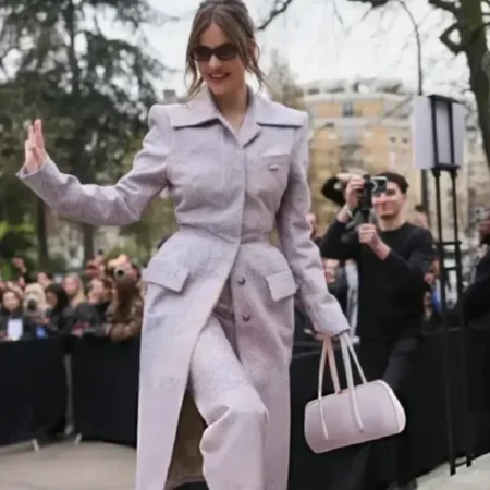 Barbara Palvin Paris Fashion Week Coat