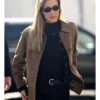 Bella Hadid suede jacket