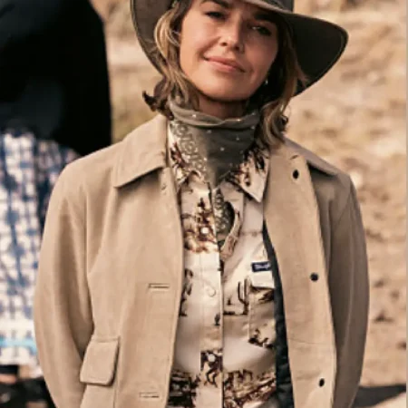 Belle Skinner Marshals Beige Suede Jacket