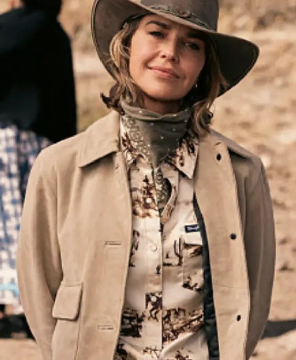 Belle Skinner Marshals Beige Suede Jacket