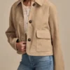 Belle Skinner Marshals Beige Suede Jacket Shop Now