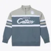 Boston Celtics Thunderstorm Head Coach Quarter Zip Jacket