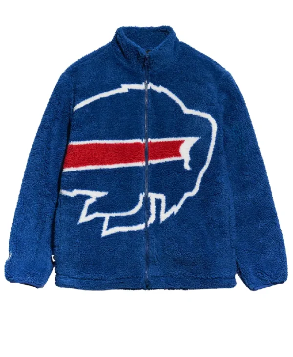 Buffalo Bills Chalk Line Big Logo Sherpa Jacket For Sale
