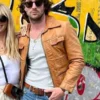 Buy Aaron Taylor-Johnson Brown Leather Jacket
