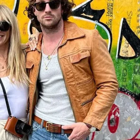 Buy Aaron Taylor-Johnson Brown Leather Jacket