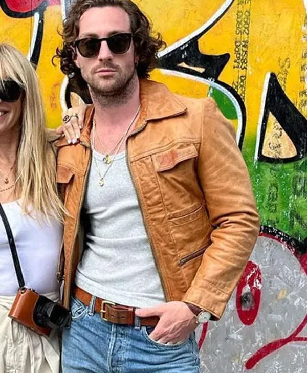 Buy Aaron Taylor-Johnson Brown Leather Jacket