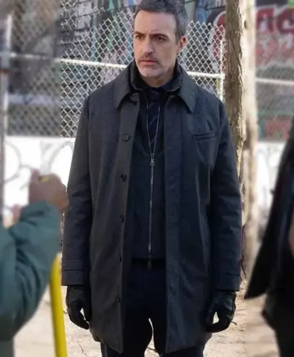 Buy Law and Order S25 Vincent Riley Grey Wool Coat