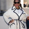Buy Oprah Winfrey Paris Fashion Week 2026 Contrast Trim Coat