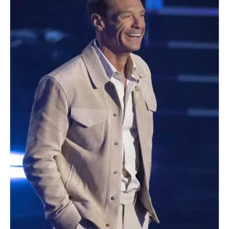 Buy Ryan Seacrest American Idol Beige Suede Jacket