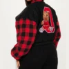 Buy Womens Chicago Bulls Cropped Black Varsity Jacket