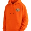 Canada Pride Tartan Leaf Print Orange Hoodie