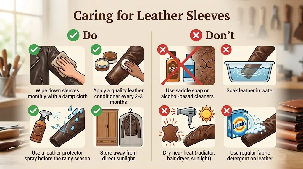 Caring for Leather Sleeves