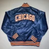 Chicago Bears 80’s Navy SatinBomber Jacket