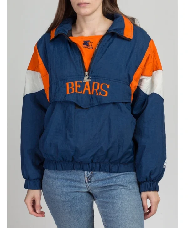 Chicago Bears 90’s Blue Pullover Hooded Jacket