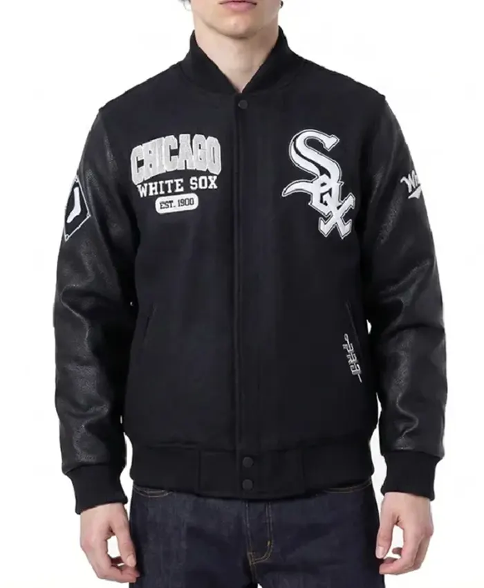 Chicago White Sox City Arch Black Varsity Jacket