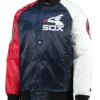 Chicago White Sox Navy Blue and Red Satin Jacket