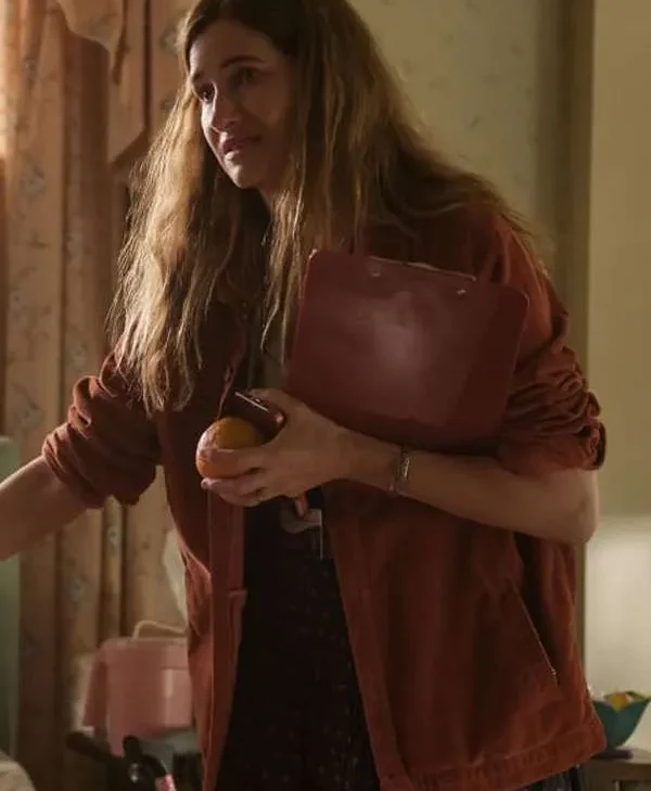 Clare Pierce Tiny Beautiful Things Brown Jacket