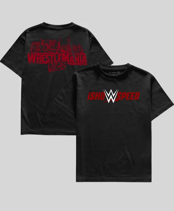 Complex Black IShowSpeed x WrestleMania 42 T-Shirt