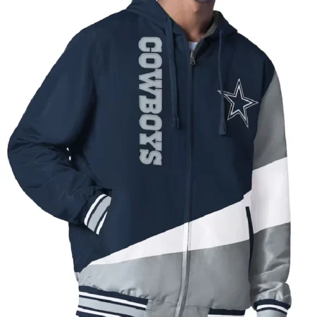 Dallas Cowboys Color Block Full-Zip Hooded Jacket