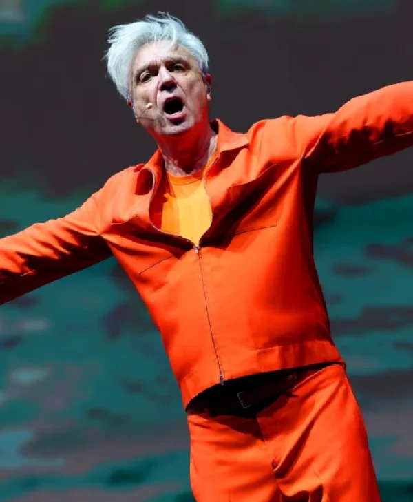 David Byrne Coachella 2026 Orange Jacket