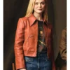 Elle Fanning leather jacket