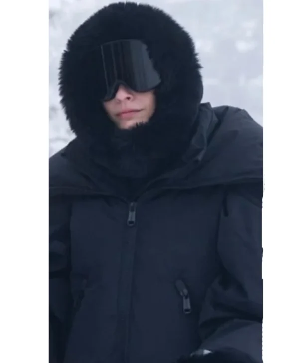 Emily in Paris S04 Camille Black Padded Ski Jacket