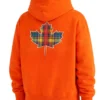 Get Canada Pride Tartan Leaf Print Orange Hoodie