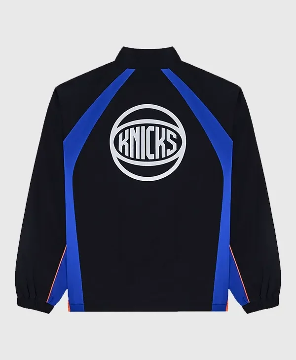 Get Malbon x Knicks Baseline Quarter-Zip Jacket