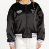 Golden State Valkyries Black Satin Bomber Jacket
