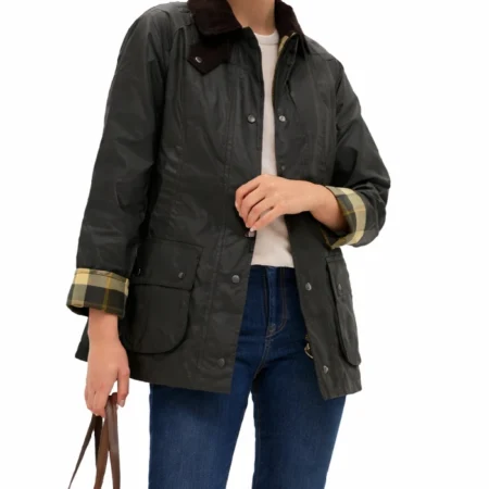 Great Celebrity Bake Off Green Wax Jacket For Sale