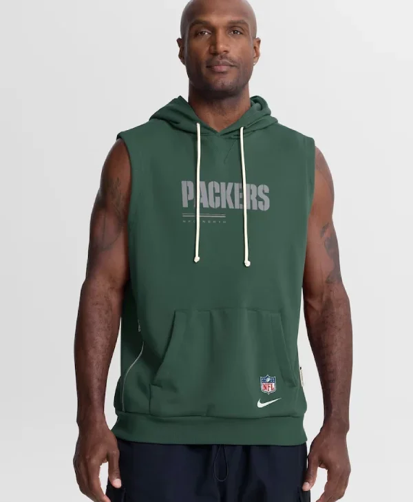Green Bay Packers Nike Sideline Sleeveless Hoodie