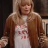 Happy’s Place S2 Melissa Peterman Velvet Bomber Jacket