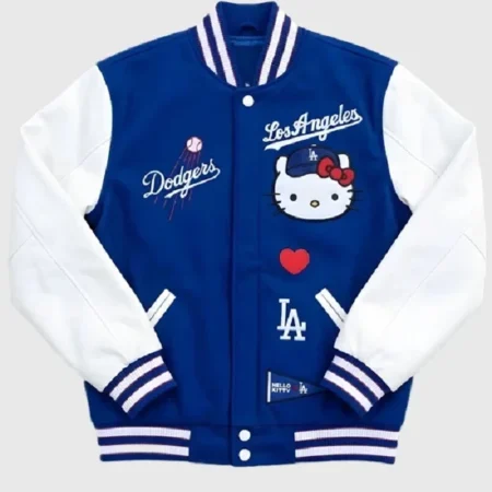 Hello Kitty Dodgers Varsity Jacket