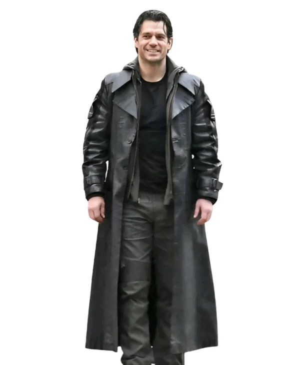 Henry Cavill Highlander Black Leather Coat