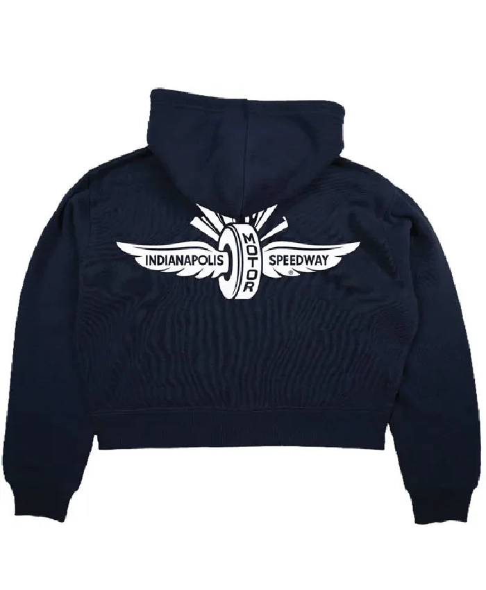 Indianapolis 500 Wing Wheel Flag Cropped Hoodie Shop Now