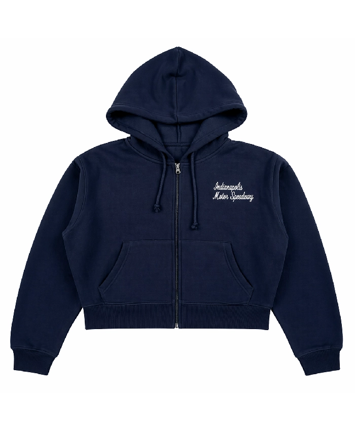 Indianapolis 500 Wing Wheel Flag Cropped Hoodie