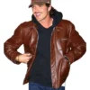 Jacob Elordi NYC Brown Leather Jacket