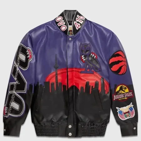 Jurassic Park Leather Varsity Jacket
