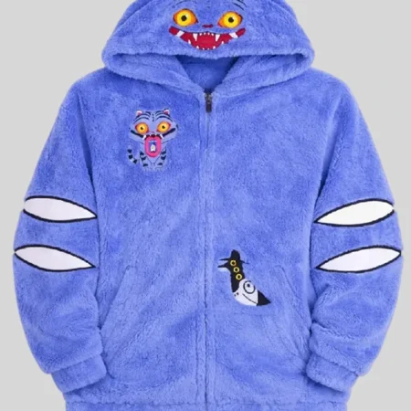 KPop Demon Hunters Derpy Tiger Fuzzy Hoodie