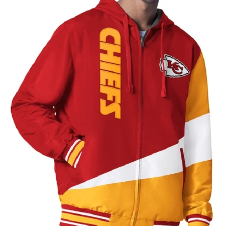 Kansas City Chiefs Color Block Full-Zip Hooded Jacket