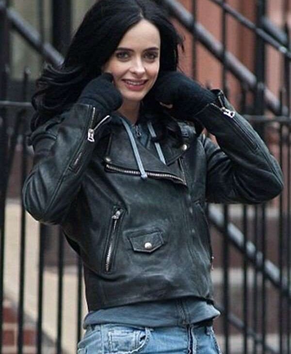 Krysten Ritter Jessica Jones Biker Leather Jacket