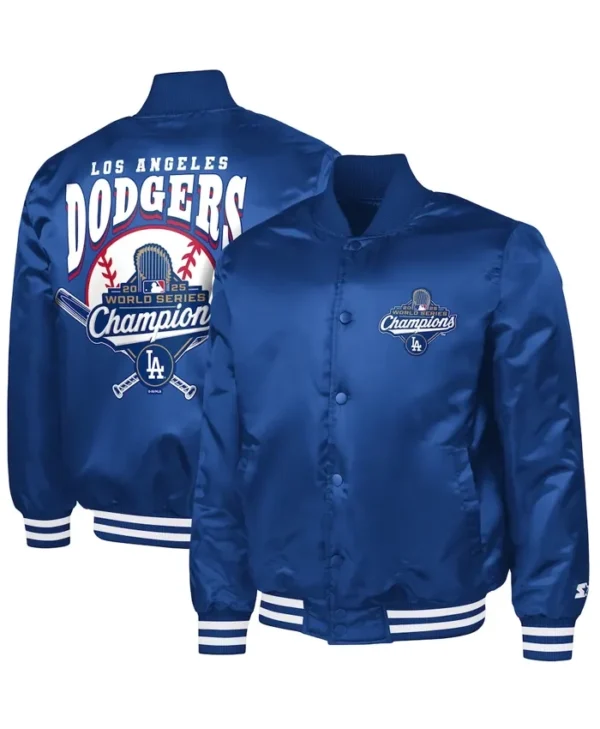 LA Dodgers Starter Royal Adaptive Champions Varsity Jacket