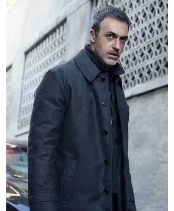 Law and Order S25 Vincent Riley Grey Wool Coat For Sale