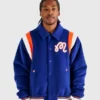 Malbon x Knicks The Garden Varsity Jacket for sale