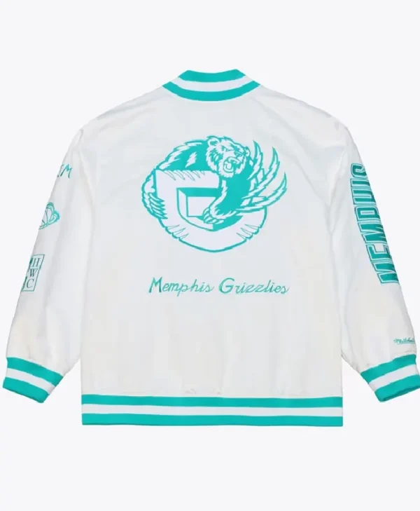 Memphis Grizzlies Mitchell & Ness White Arctic Jacket For Sale
