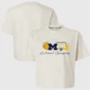 Michigan Wolverines Basketball National Champions Sketch Element Boxy T-Shirt